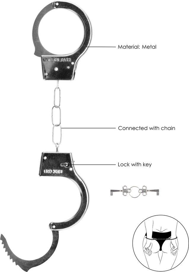 Наручники Ouch! Beginner's Handcuffs (серебристый)