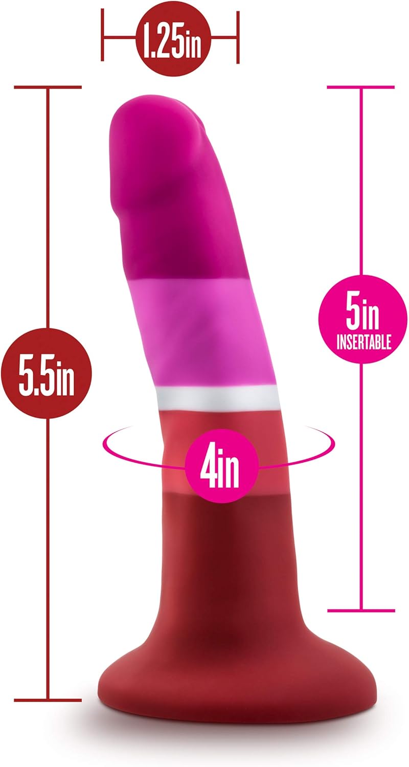 Фаллоимитатор Blush Avant Pride P3, 13.9 см (мульти)