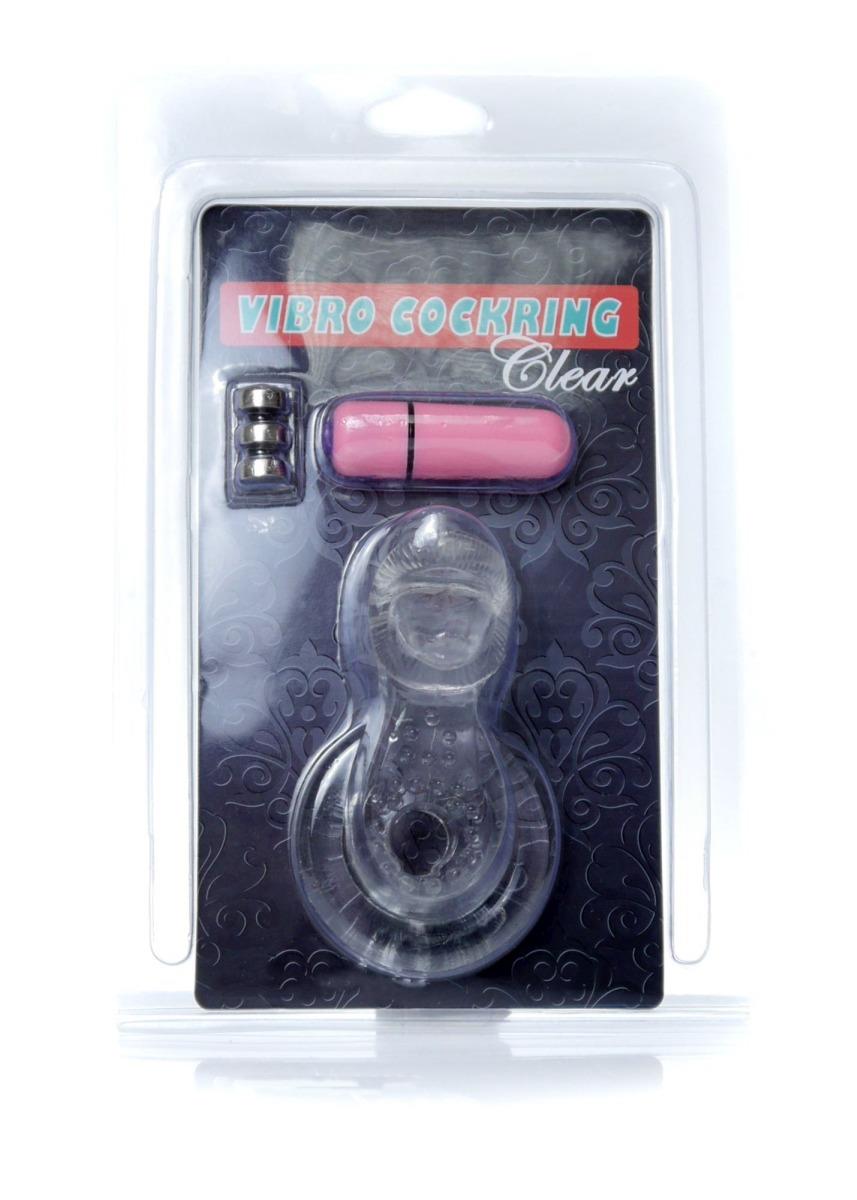 Віброкільце B - Series EasyLove Tongue Vibro CockRing, 9.5 см (прозорий)