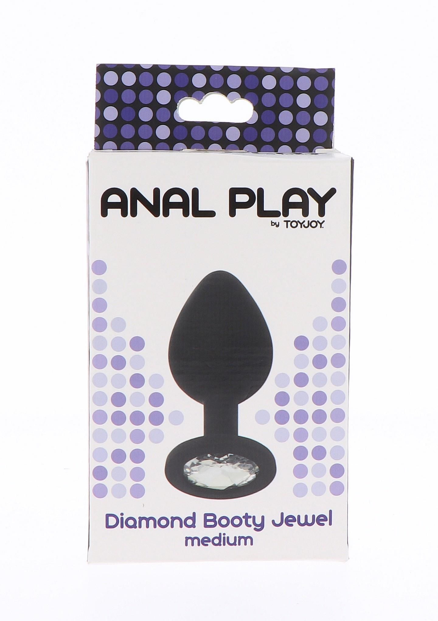 Анальная пробка ToyJoy Diamond Booty Jewel, 8 см (черный)