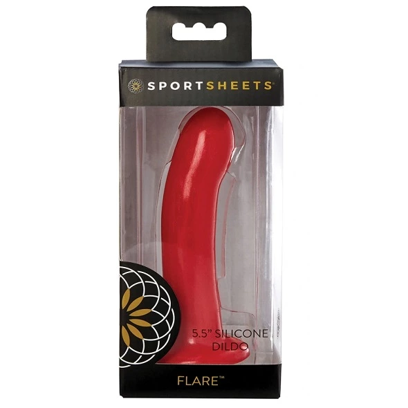 Фаллоимитатор Sportsheets Flare Flared Base Dildo, 14,6 см (красный)