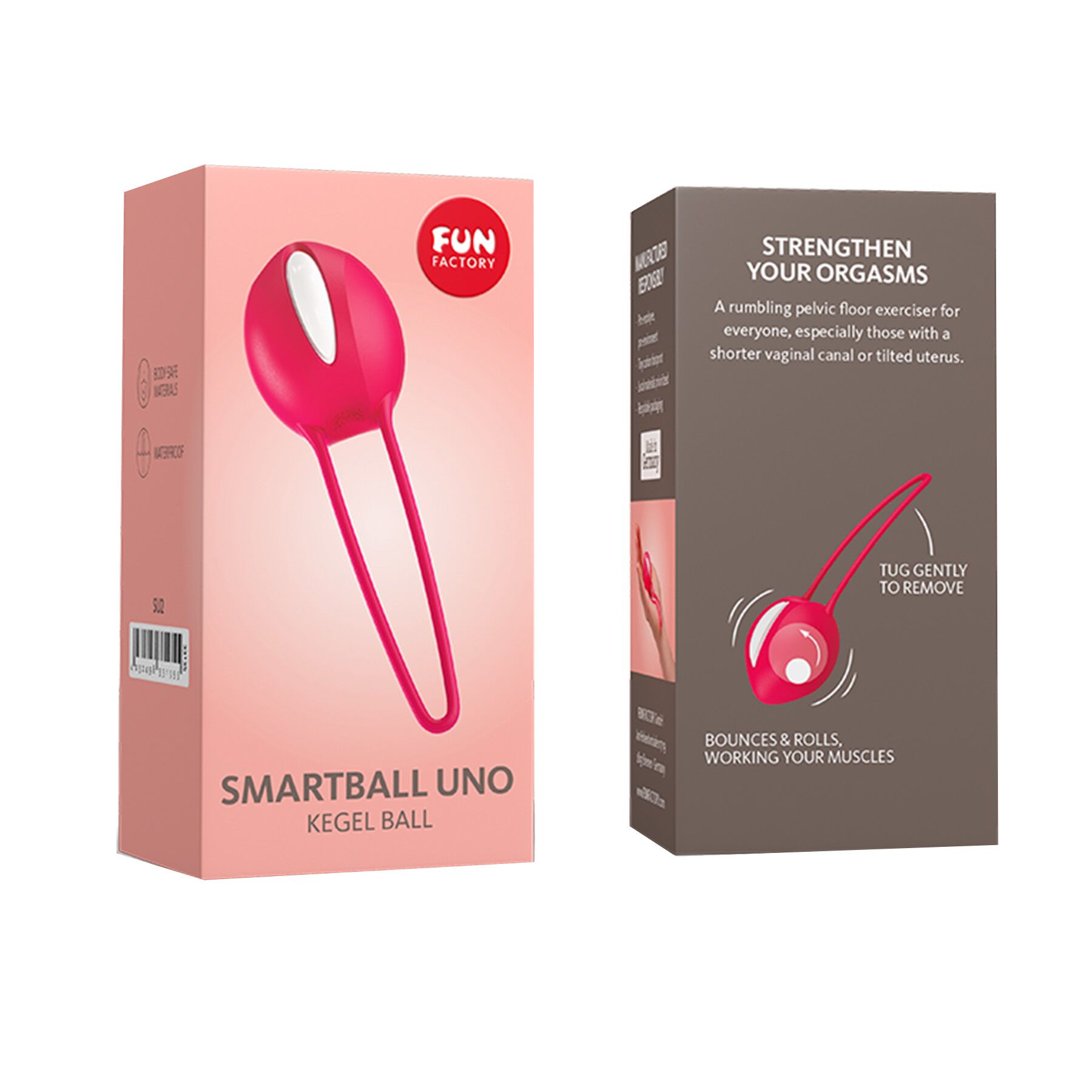 Вагинальный шарик Fun Factory Smartball Uno, 12 см (красный)