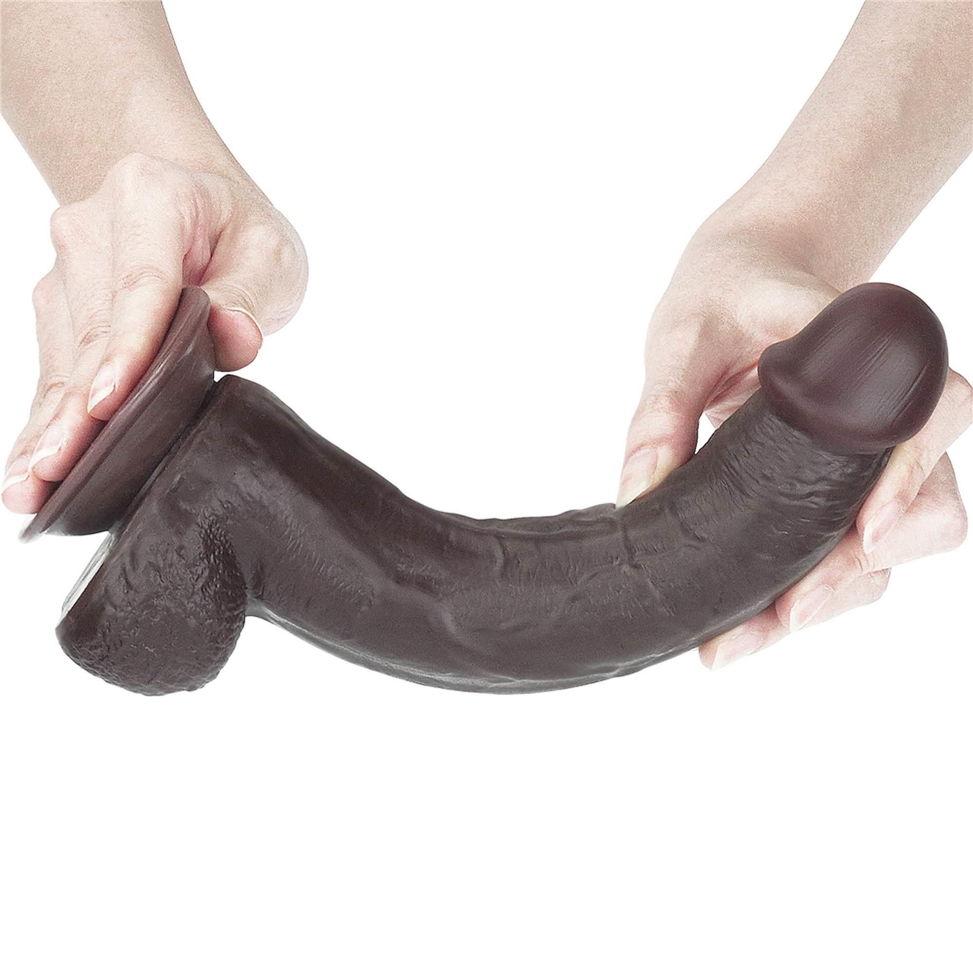 Фаллоимитатор LoveToy Sliding Skin, 24 см (коричневый)