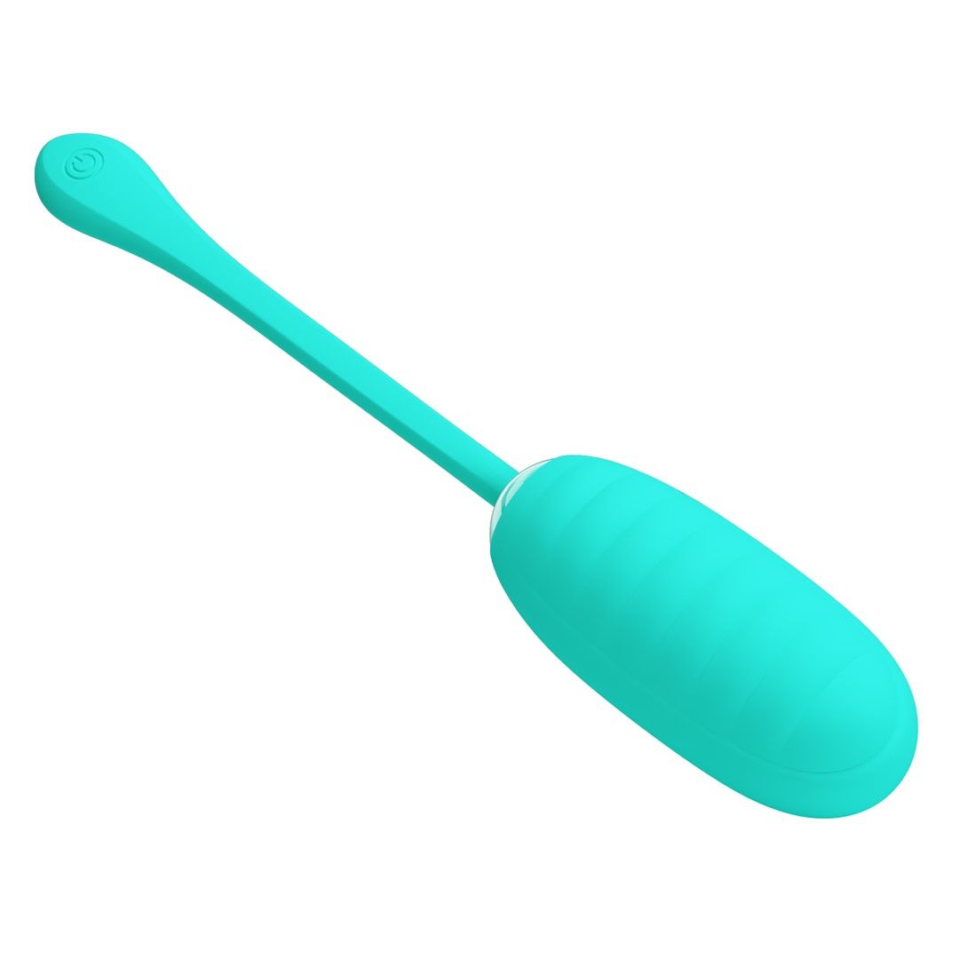 Виброяйцо Pretty Love Kirk Super Soft Silicone, 19,7 см (бирюзовый)