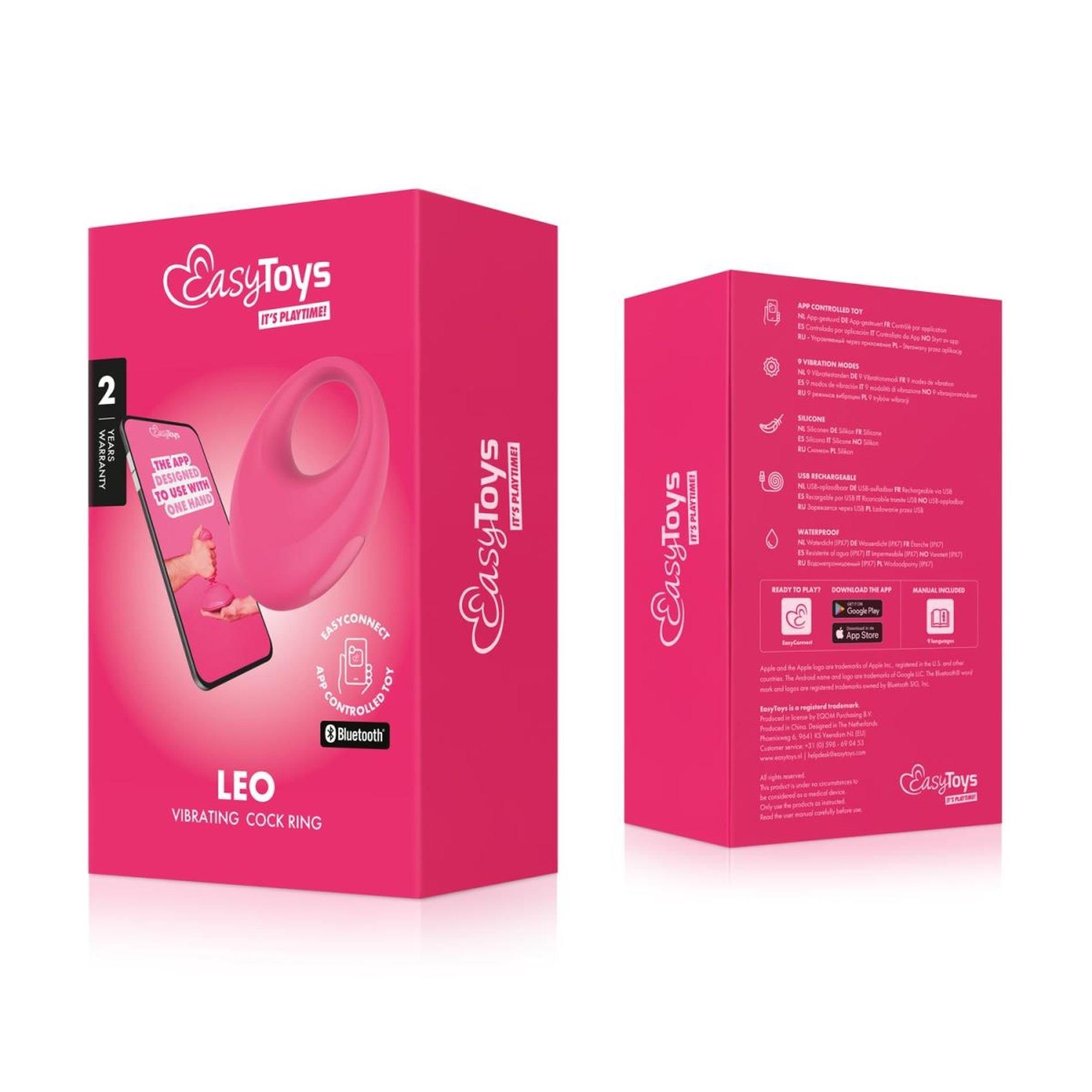 Эрекционное кольцо EasyConnect Leo, 7.5 см (розовый)