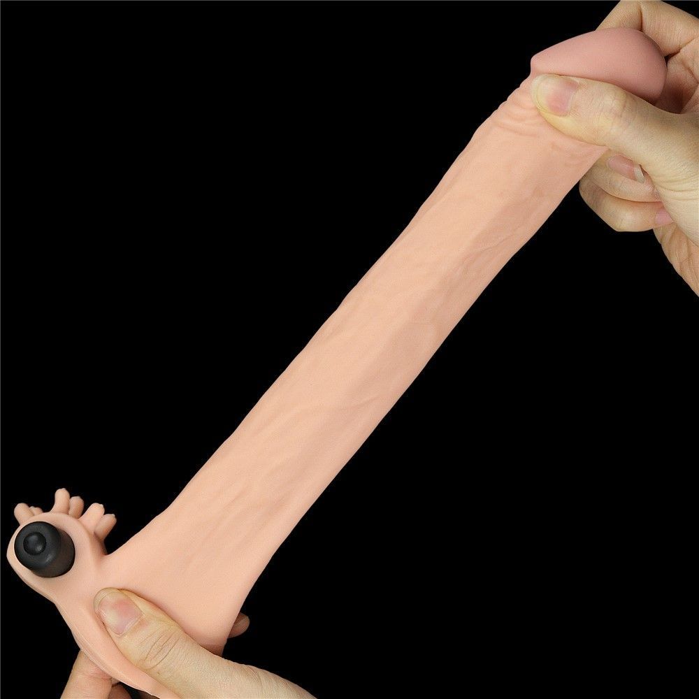 Lovetoy Add 2 Pleasure X Tender - Nakładka na penisa, W kolorze cielistym, 19 cm