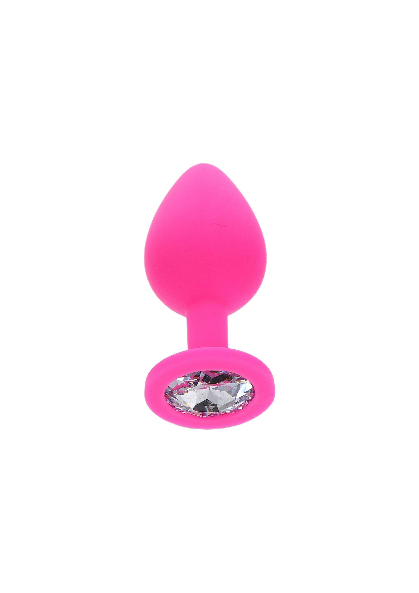 Анальна пробка ToyJoy Diamond Booty Jewel Medium, 8 см (рожевий)