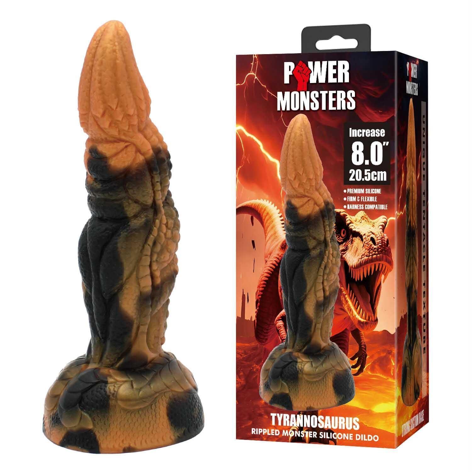 Фаллоимитатор Power Monsters Tyrannosaurus, 20.5 см (мульти)