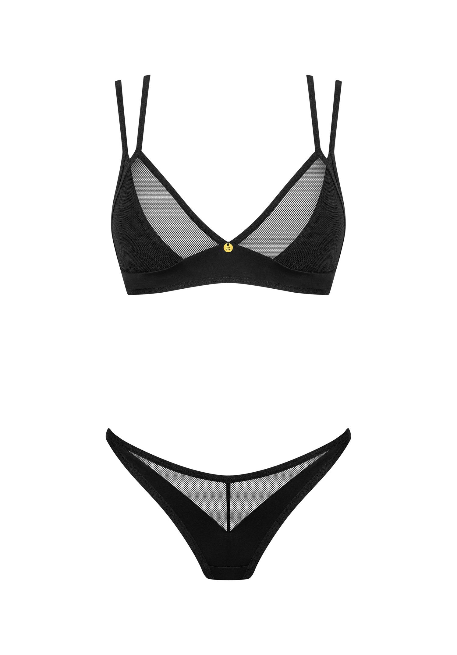 Комплект эротического белья Obsessive Nesari, M/L (черный)