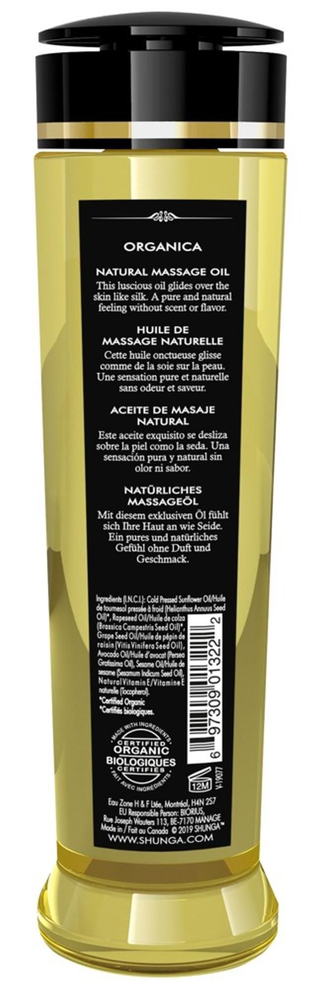Масажна олія Shunga Organica Natural, 240 мл Масажна олія Shunga Organica Natural, 240 мл