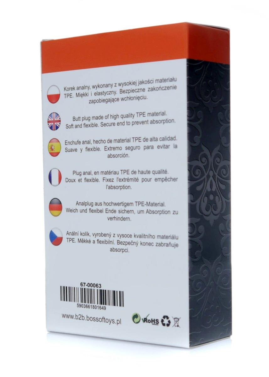 Анальна пробка B - Series EasyLove Plug-T-Plug Wave, 9 см (чорний)