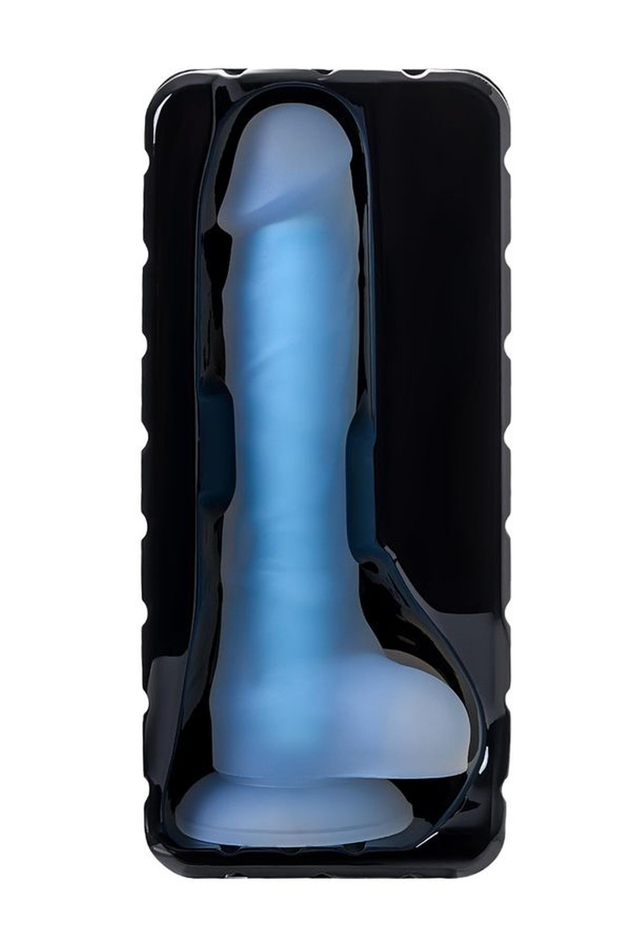 Toyfa Bruce Glow - Dildo, Niebieski, 21 cm