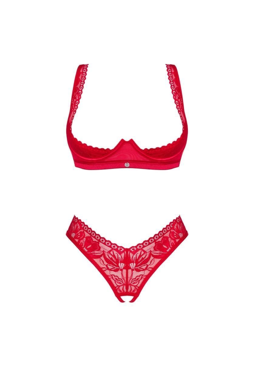 Комплект белья Obsessive Lacelove, XL/XXL (красный)