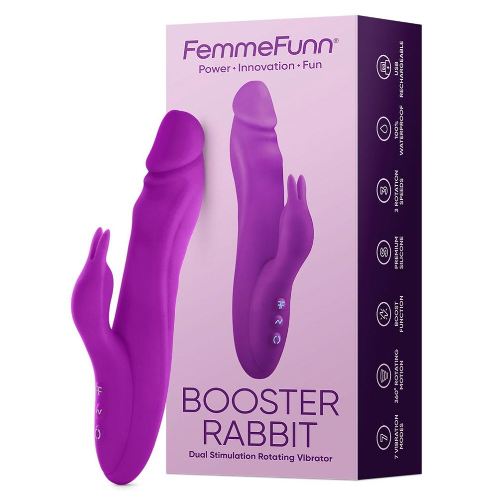 Вибратор-кролик Dream Toys Booster Rabbit, 21.6 см (фиолетовый)