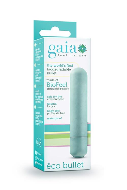 Мини-вибратор Blush Gala Eco Bullet, 6.5 см (голубой)