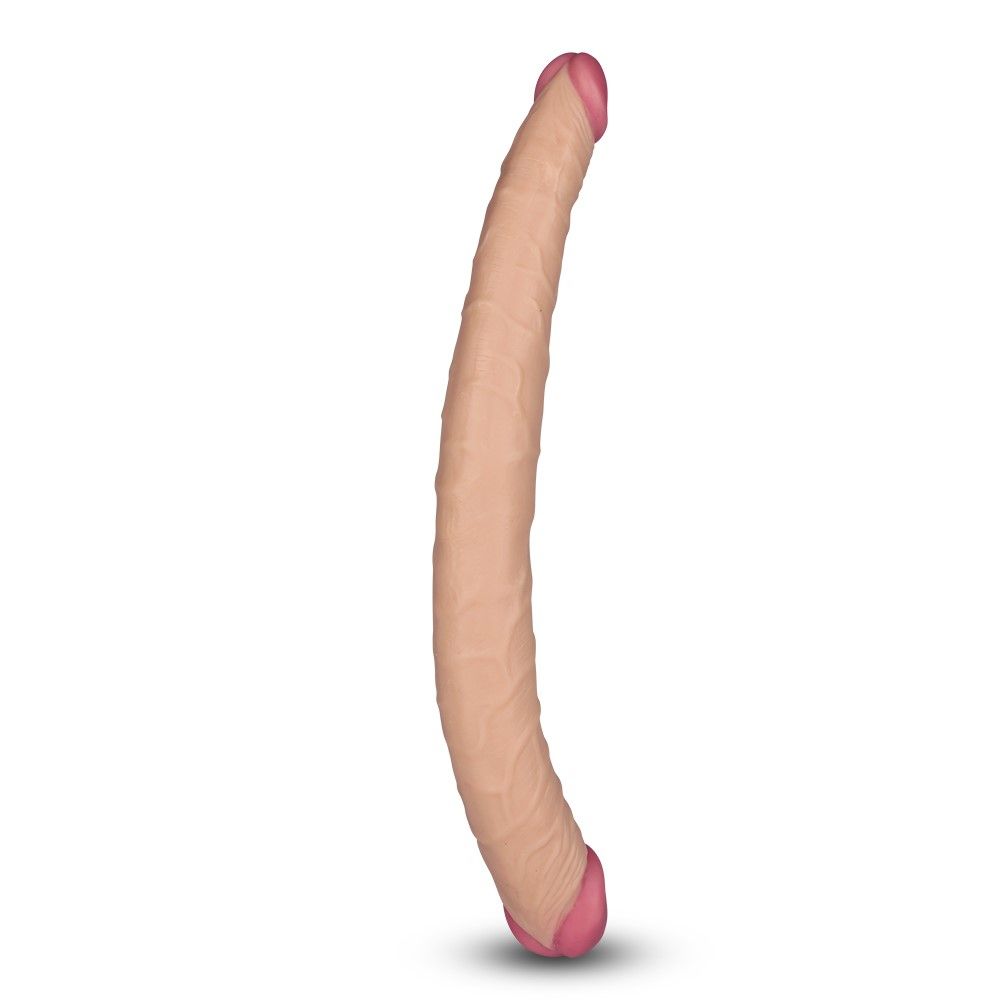 Двухсторонний фаллоимитатор LoveToy King Size Ladykiller, 36,5 см (телесный)