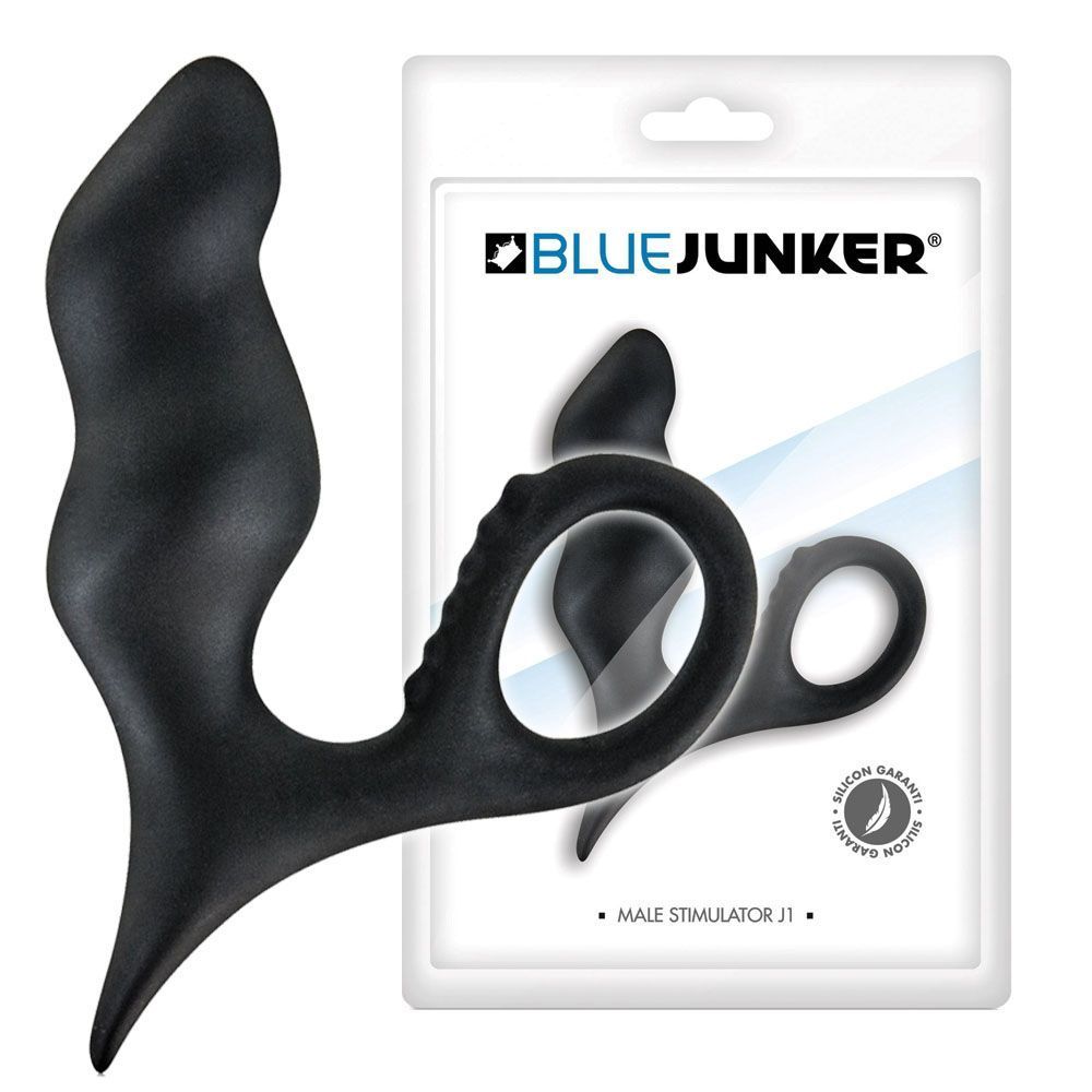 BlueJunker Male Stimulator J1 - Stymulator prostaty, Czarny, 12 cm