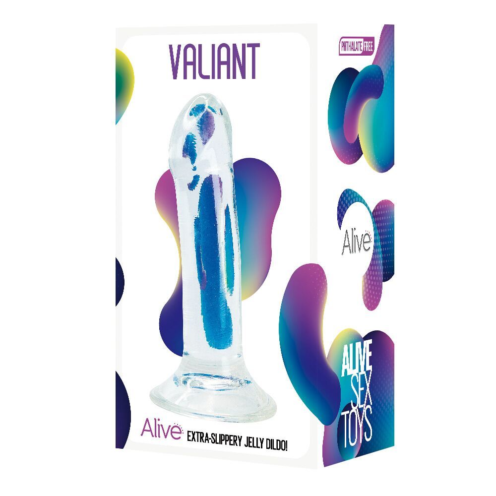 Фаллоимитатор Alive Valiant, 16 см (прозрачный)