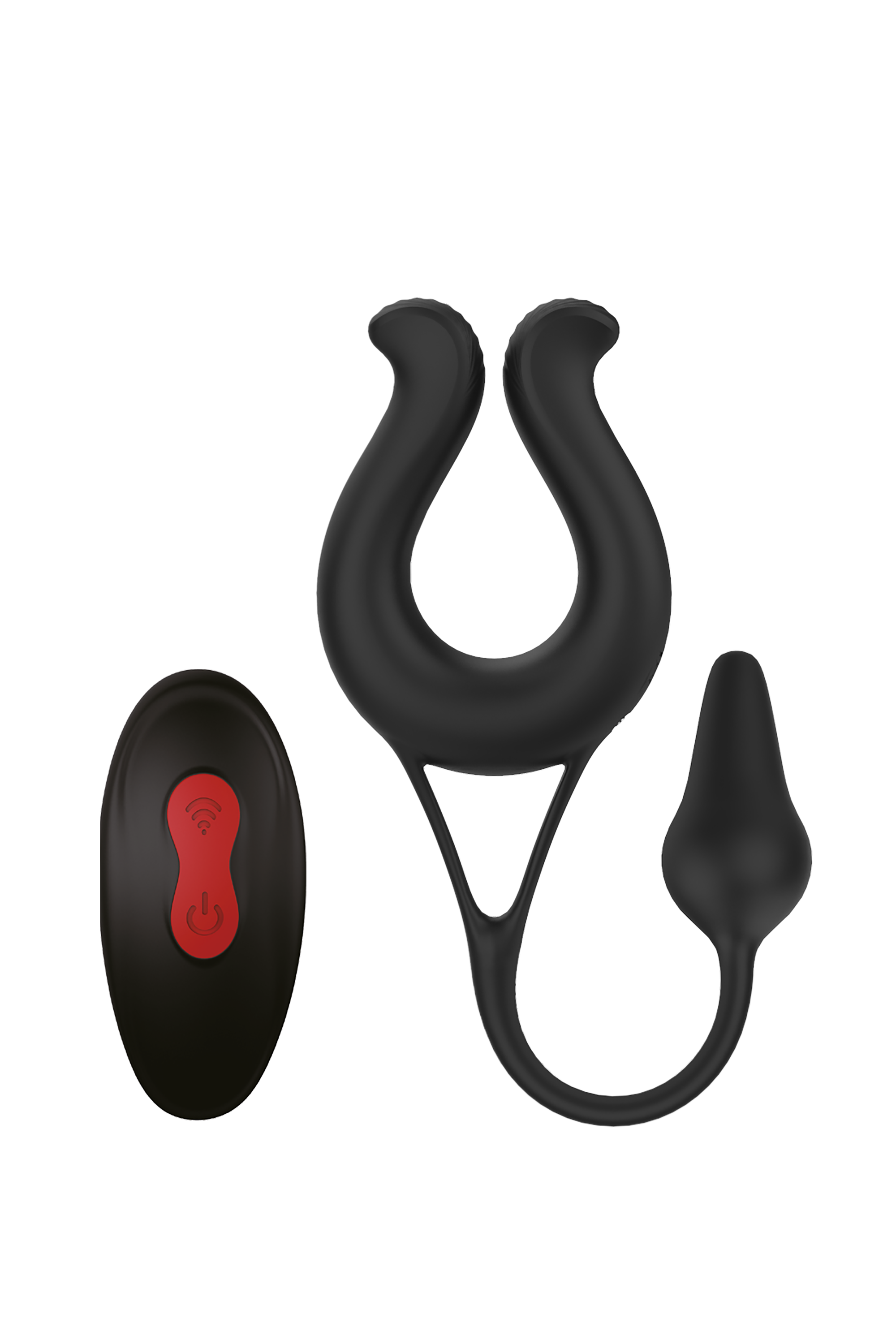 Вибратор Dream Toys Rings of Love Remote Multi Teaser, 23 см (черный)