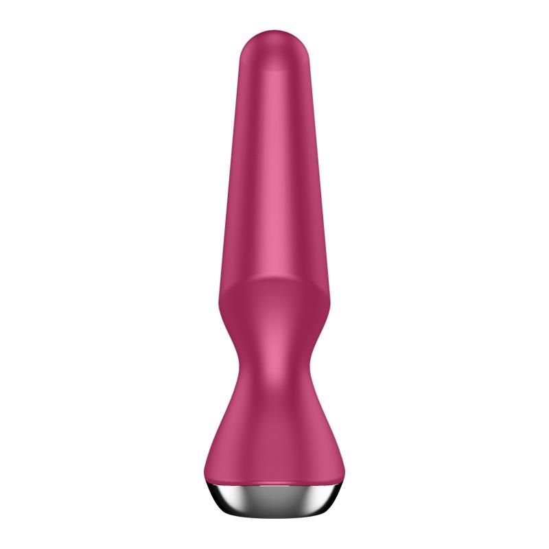 Анальна пробка, Satisfyer Plug-ilicious 2, 14 см (малиновий)