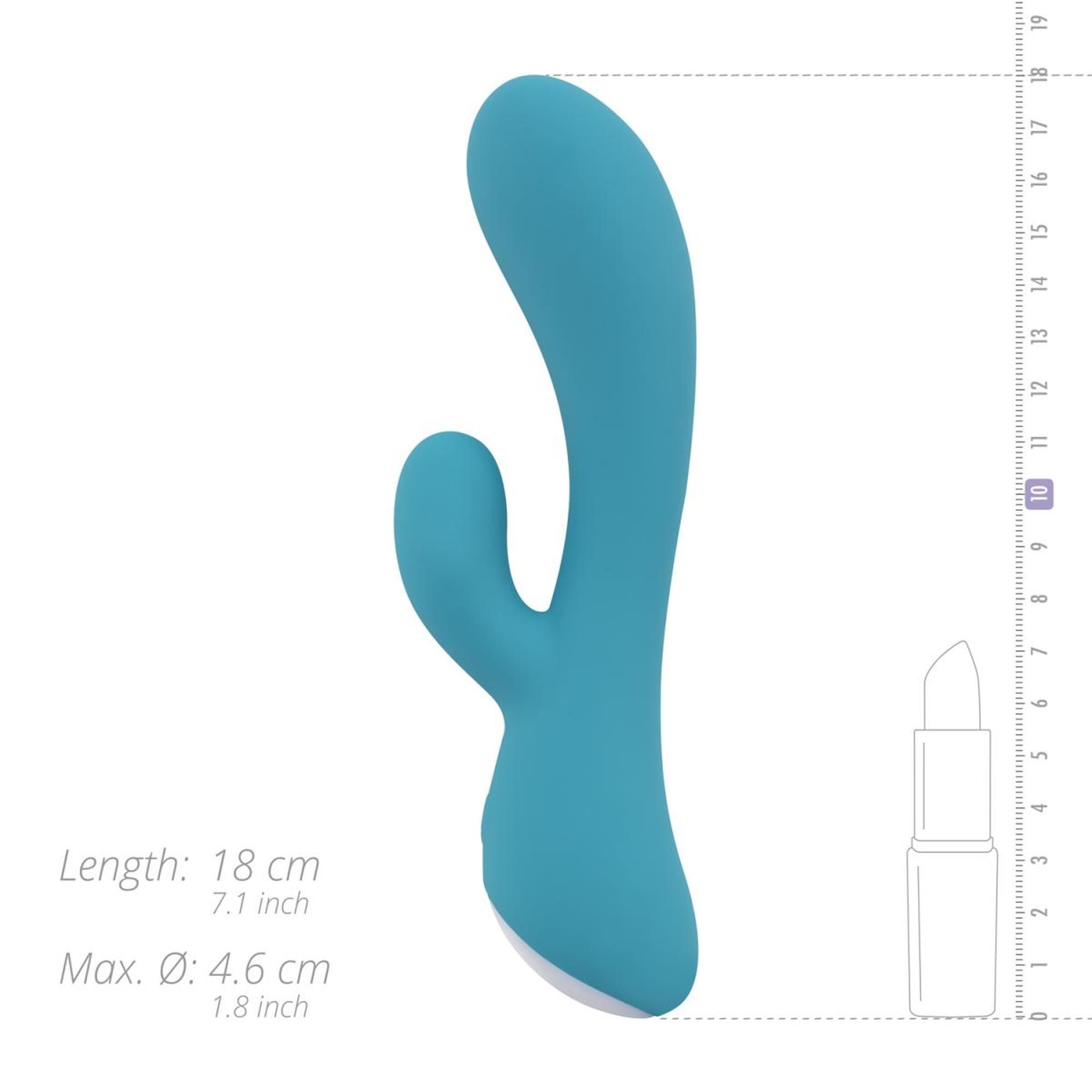 Вибратор-кролик Cala Azul Martina I Rabbit Vibrator, 18 см (бирюзовый)