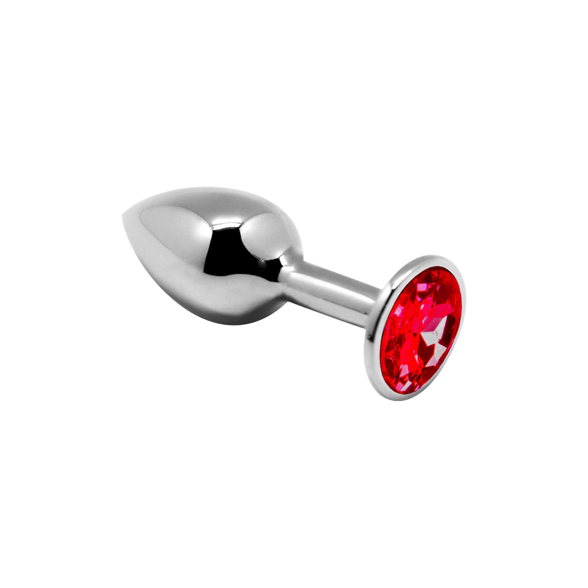Korek analny Alive Mini Metal Butt Plug M, 8 cm (czerwony)