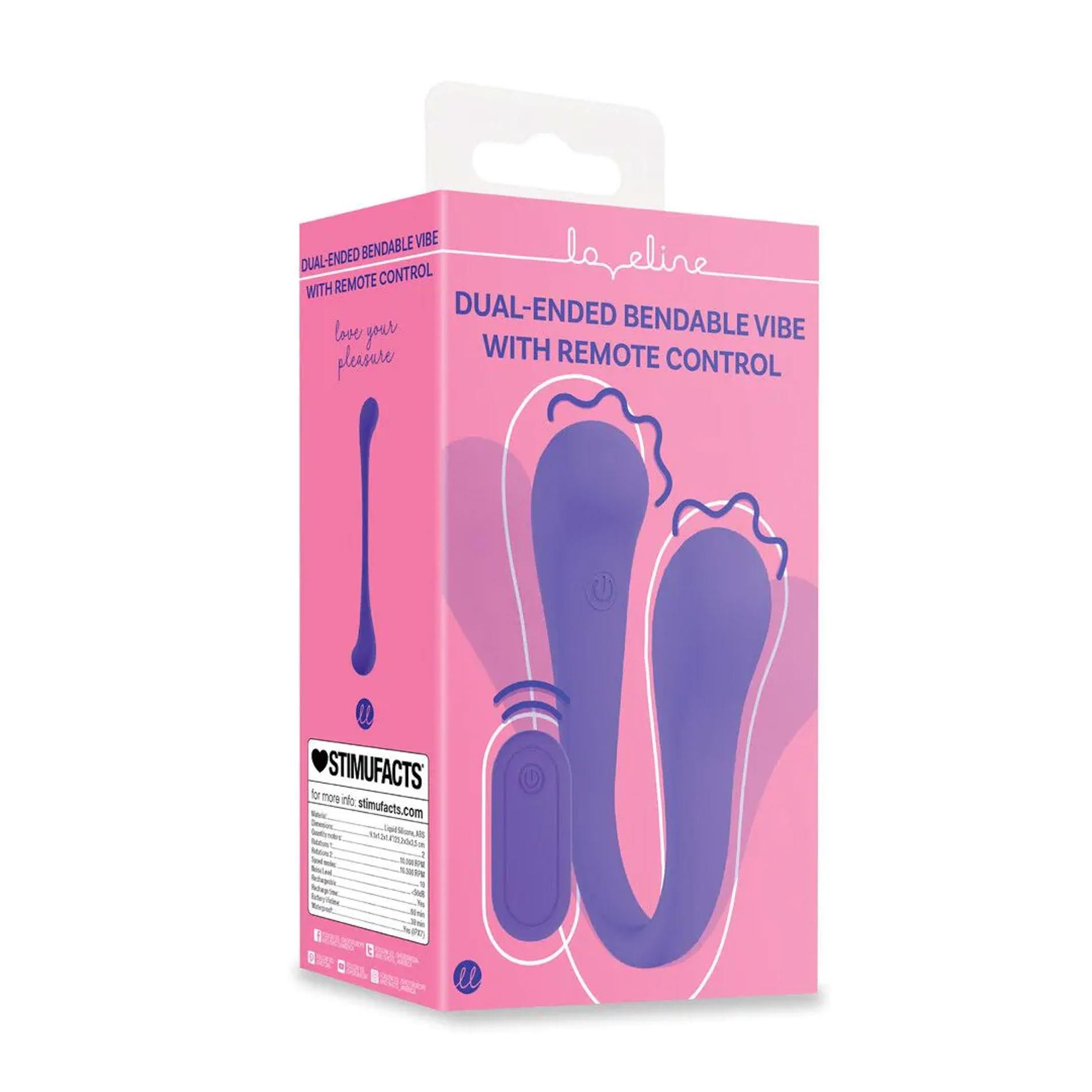 Wibromasażer Loveline Bendable Vibe, 23.2 cm (fioletowy)