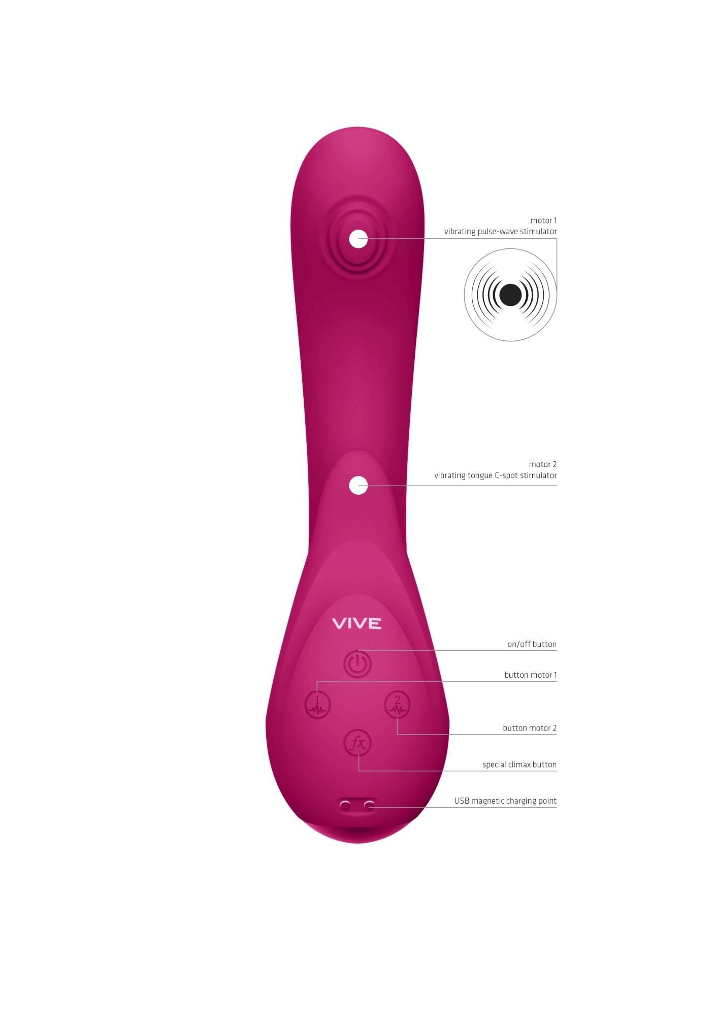 Wibrator Vive Miki, 22 cm (różowy)