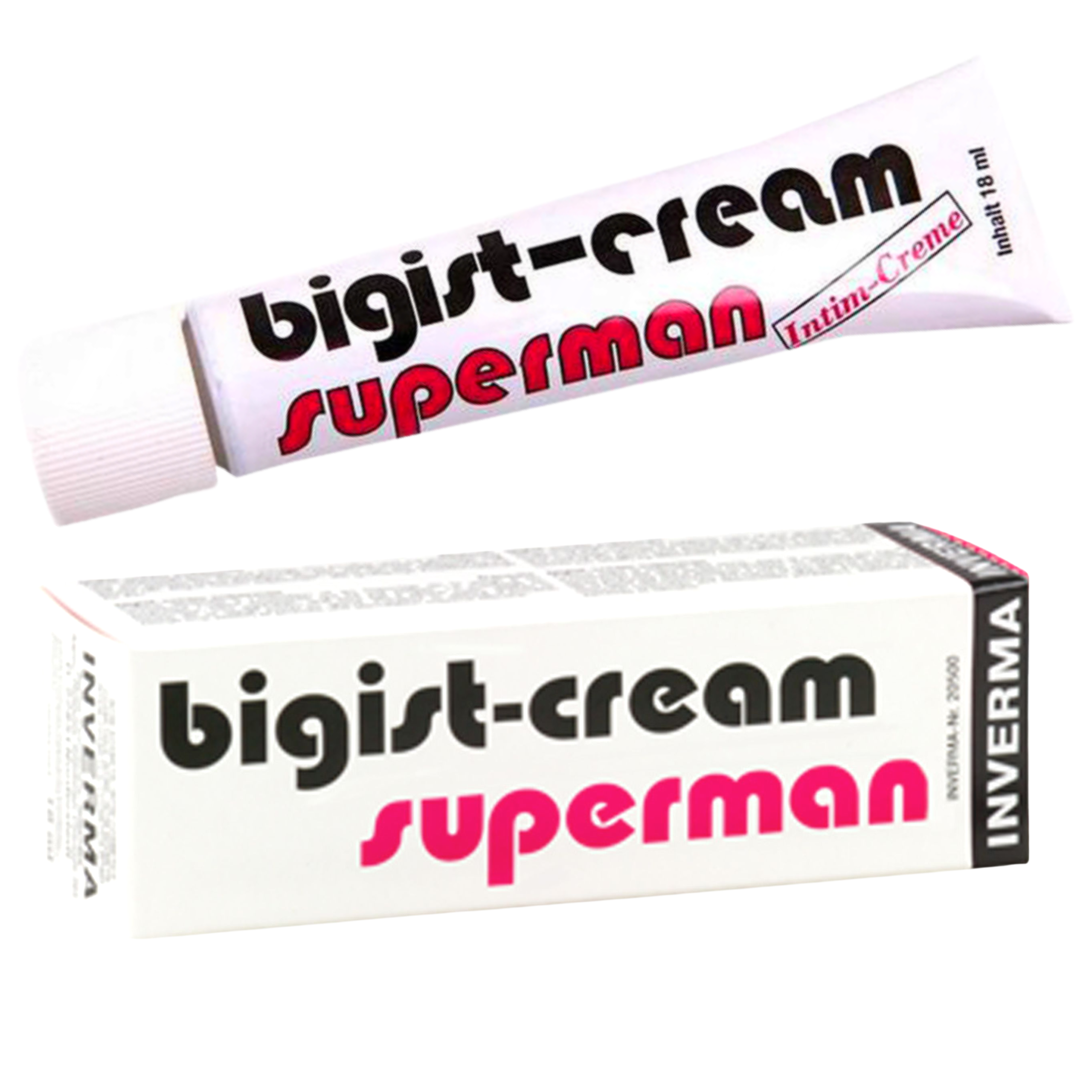 Krem dla mężczyzn na erekcję wzwód Inverma Bigist-Cream Superman, 18 ml