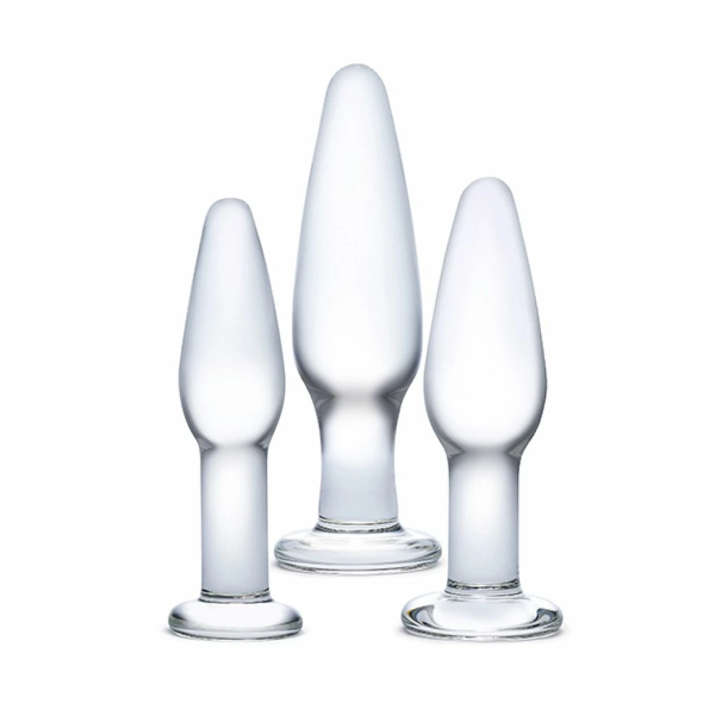 Zestaw korków analnych Glas Anal Training Set, 3 szt (przezroczysty)