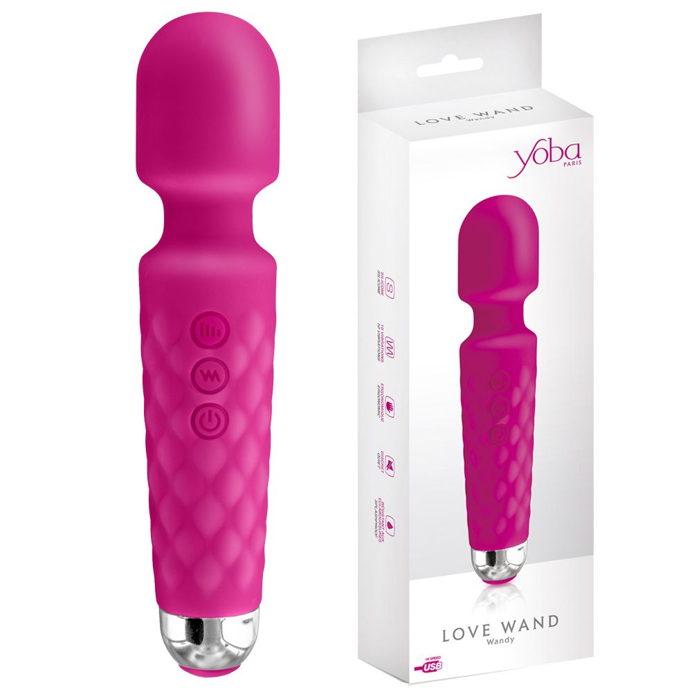 Вибромассажер Yoba Love Wand, 20 см (розовый)