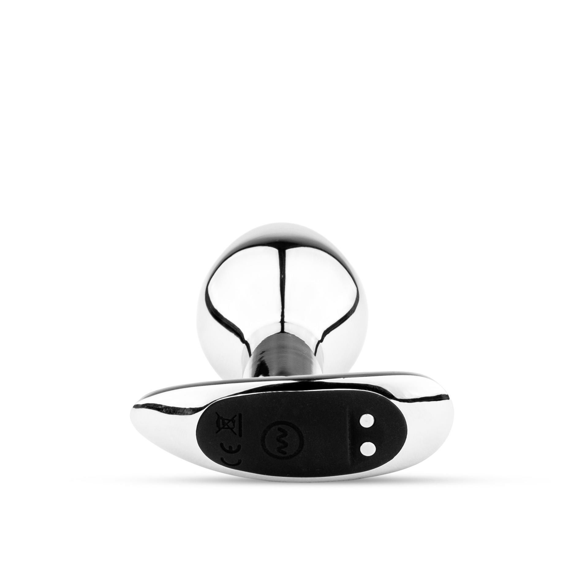 Анальная пробка B - Series HeavyFun Metal Butt Plug M, 8.6 см (серебристый)