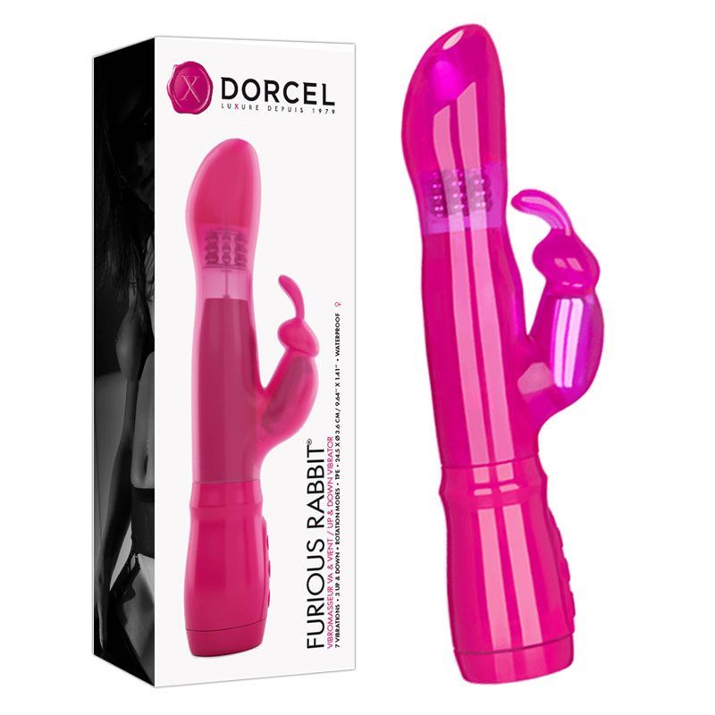Wibrator króliczek Dorcel Furious, 23,5 cm (różowy)