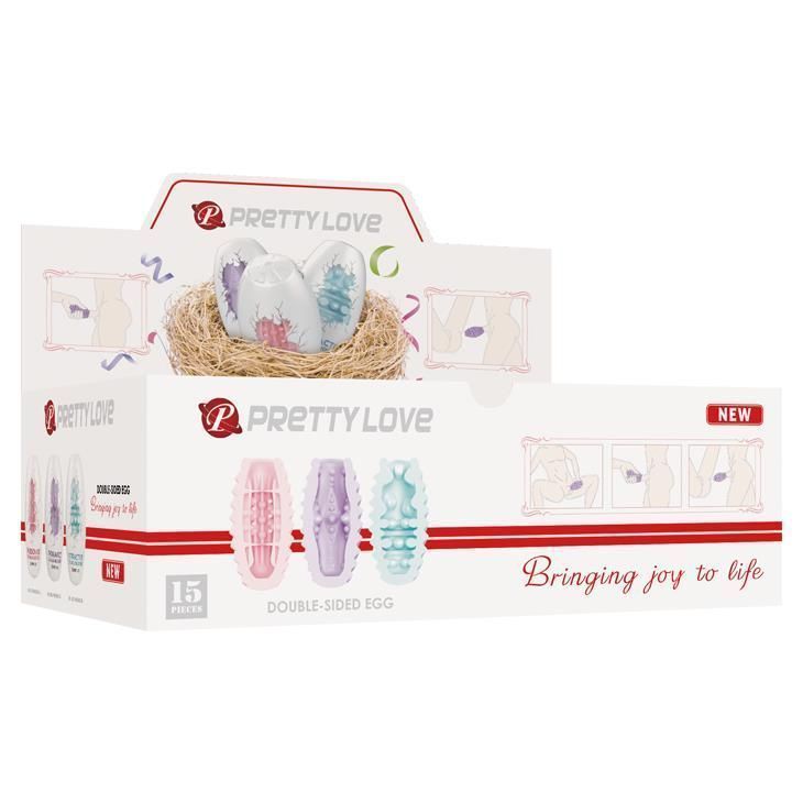 Набор мастурбаторов Pretty Love Double Sided Egg, 15 шт (мульти)