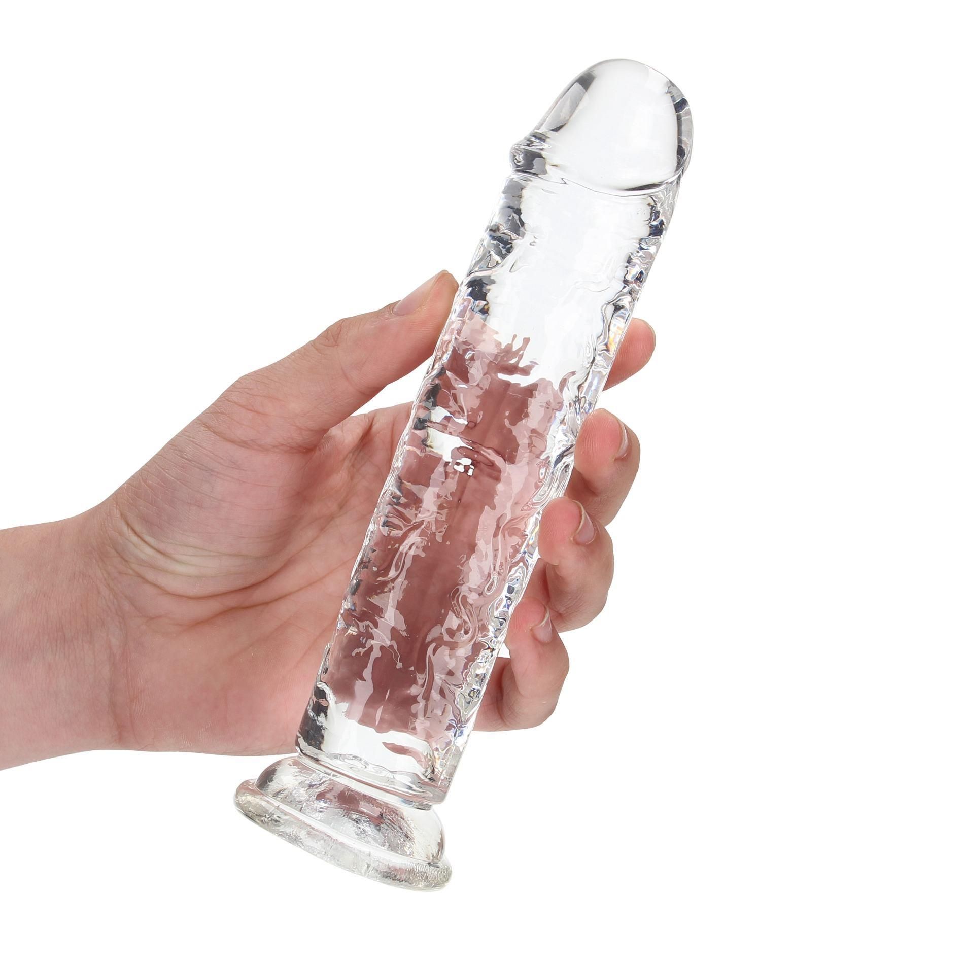 Dildo RealRock Crystal Clear Realistic 7'', 20 cm (przezroczysty)
