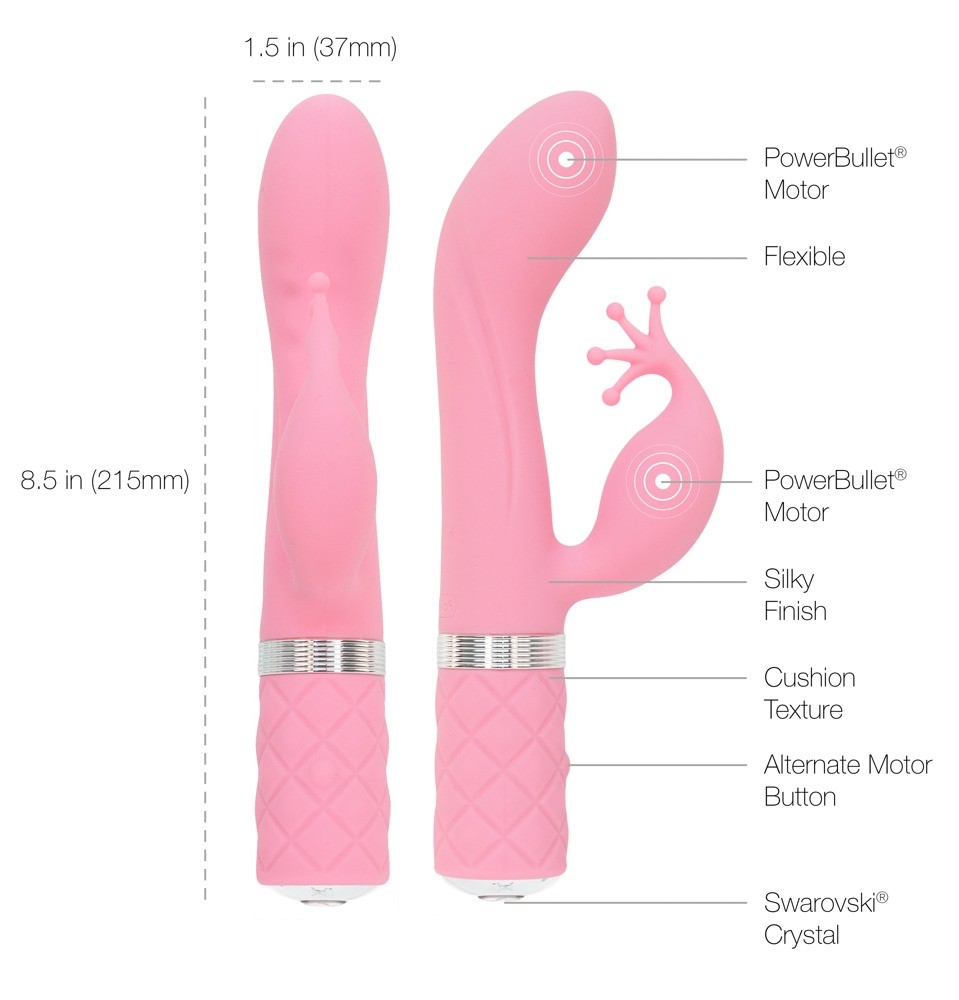 Вибратор-кролик Pillow Talk Kinky, 21,5 см (розовый)