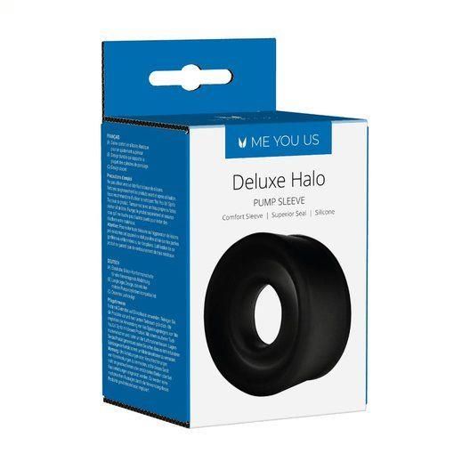 Насадка на помпу для пениса Me You Us Deluxe Halo, 5 см (черный)