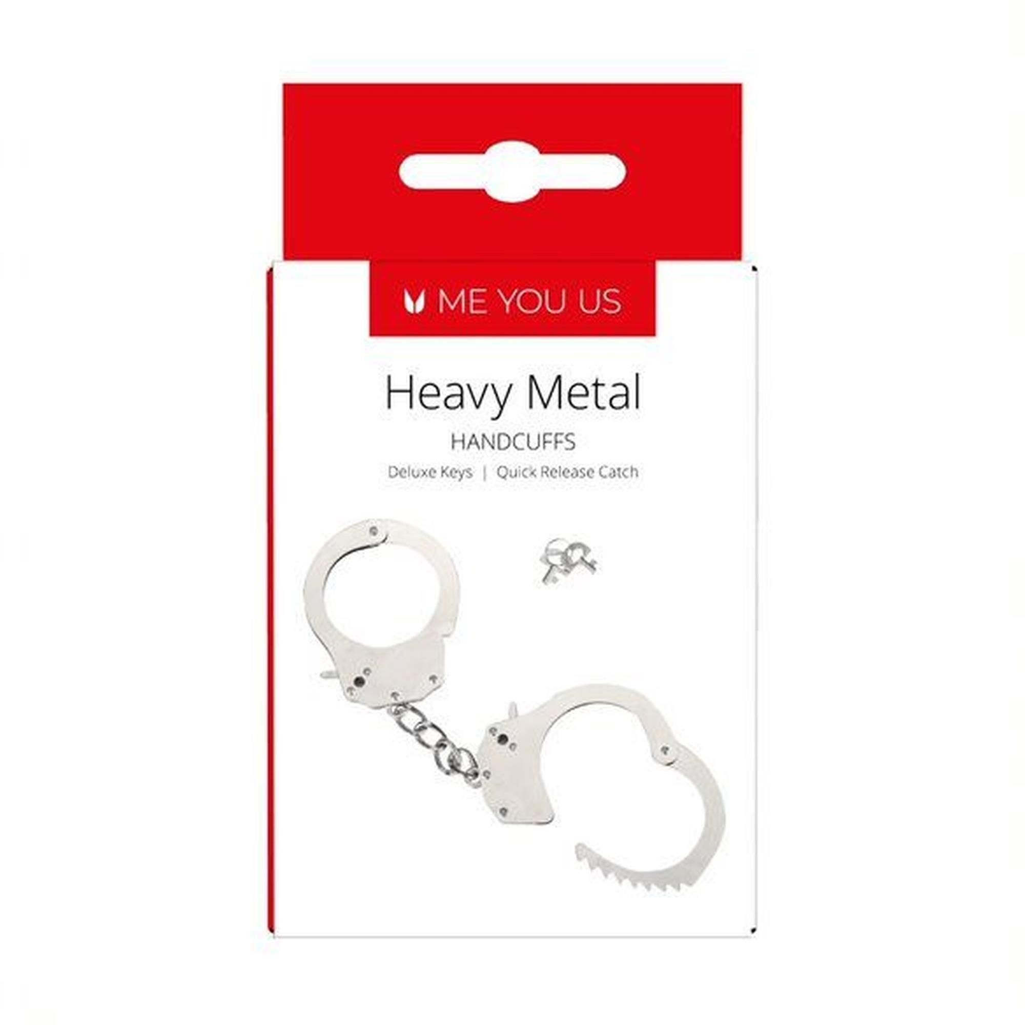 Наручники металеві Heavy Metal Handcuffs Kinx, 26 см (сріблястий)