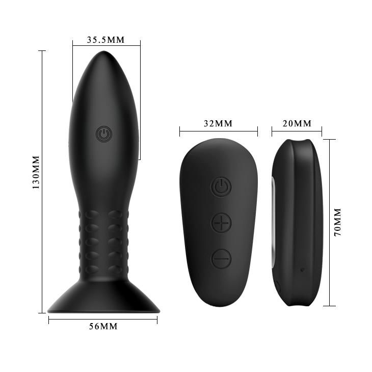 Korek analny LyBaile Mr Play RC Vibrating Butt, 11 cm (czarny)