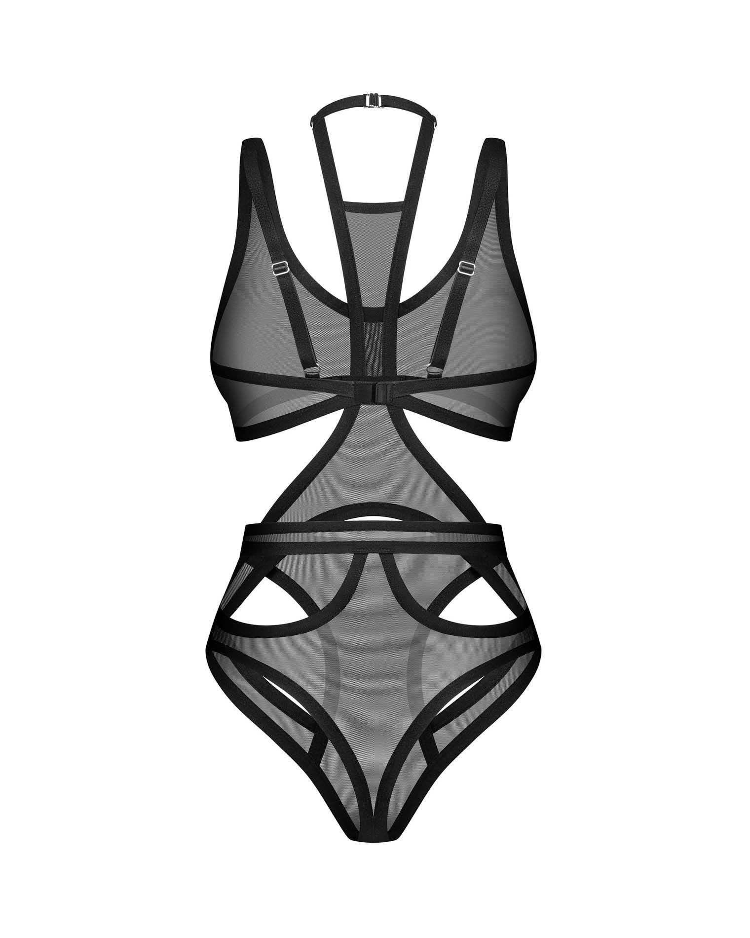 Боди Obsessive Mercuris, L/XL (черный)