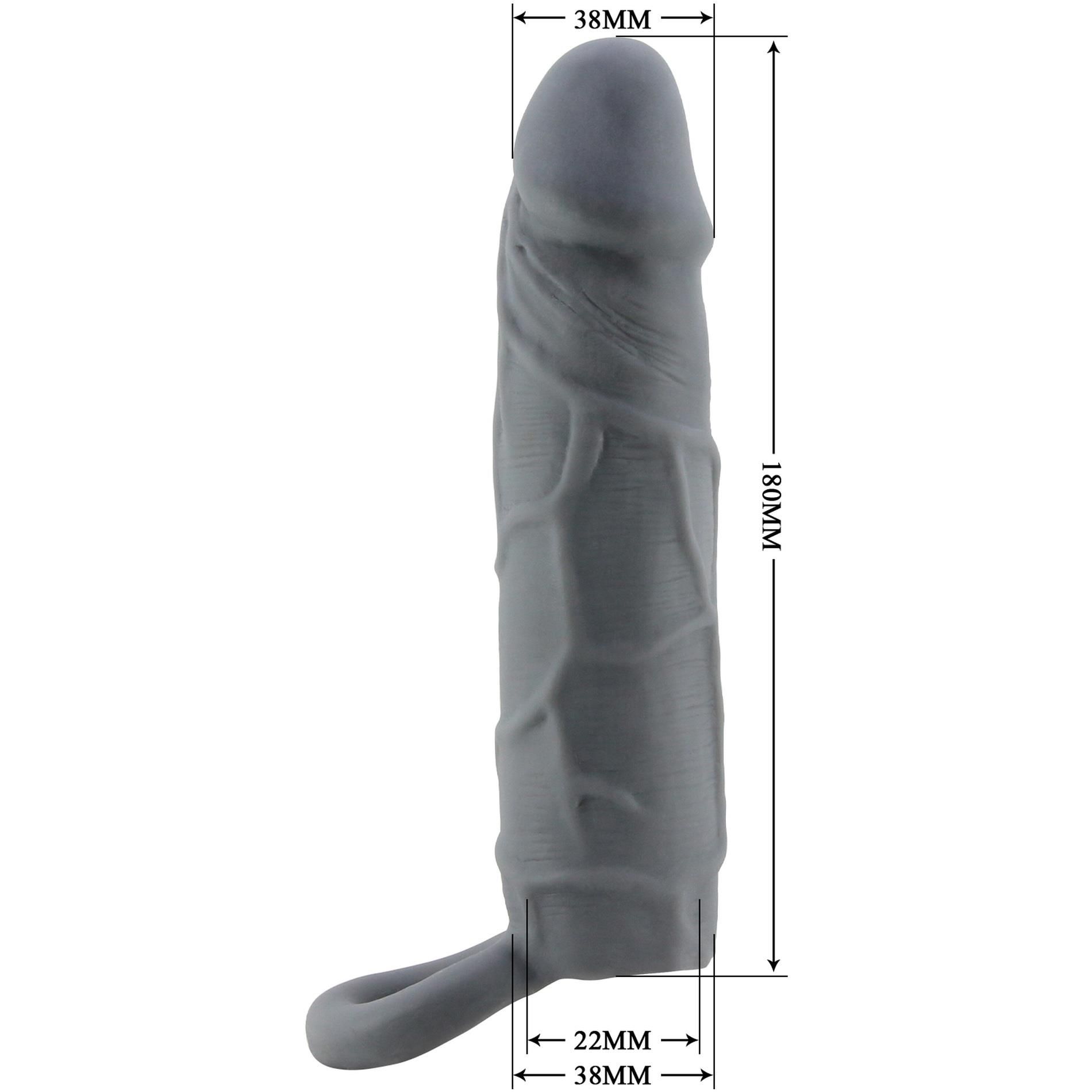 Насадка на пенис Pretty Love Penis Sleeve, 18 см (черный)