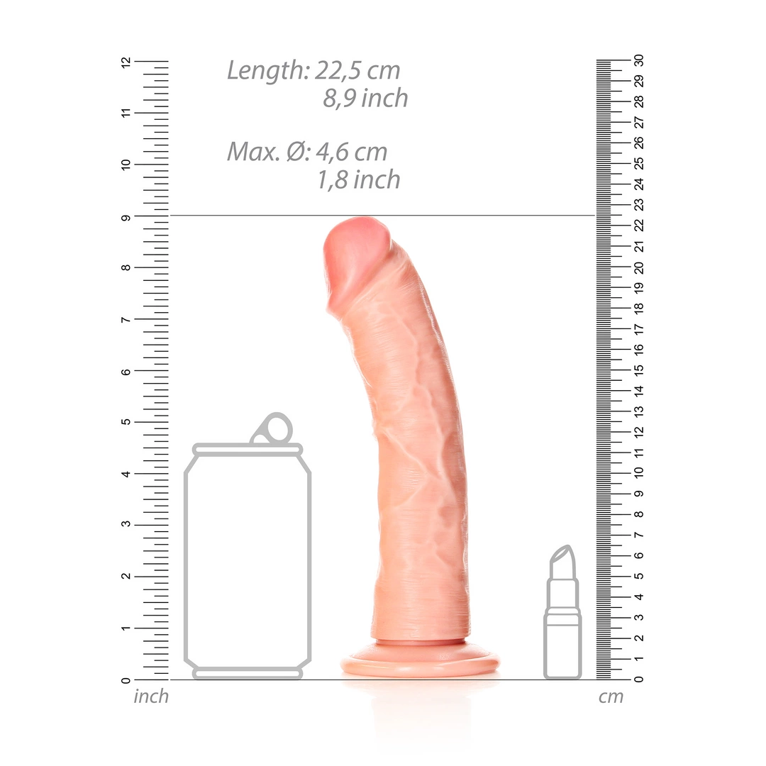 Фаллоимитатор RealRock Curved Realistic, 20.5 см (телесный)
