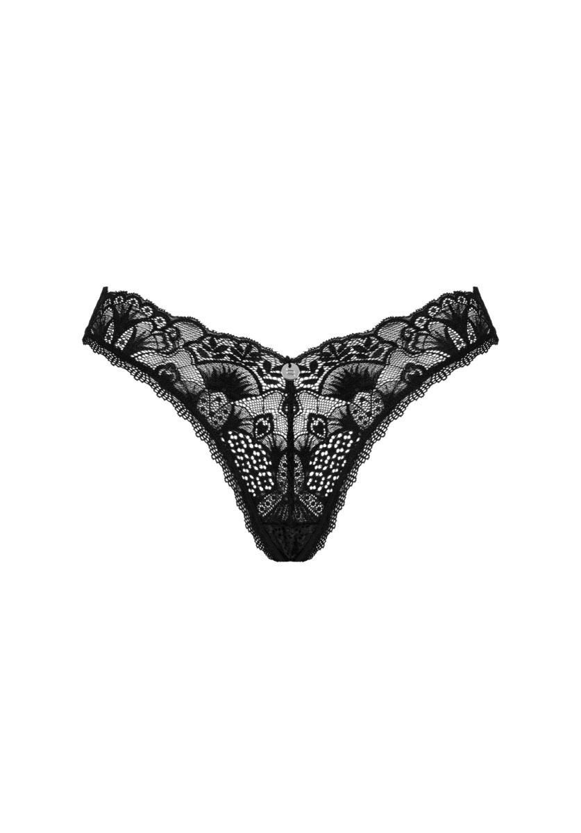Трусики-стринги Obsessive Donna Dream, XS/S (черный)