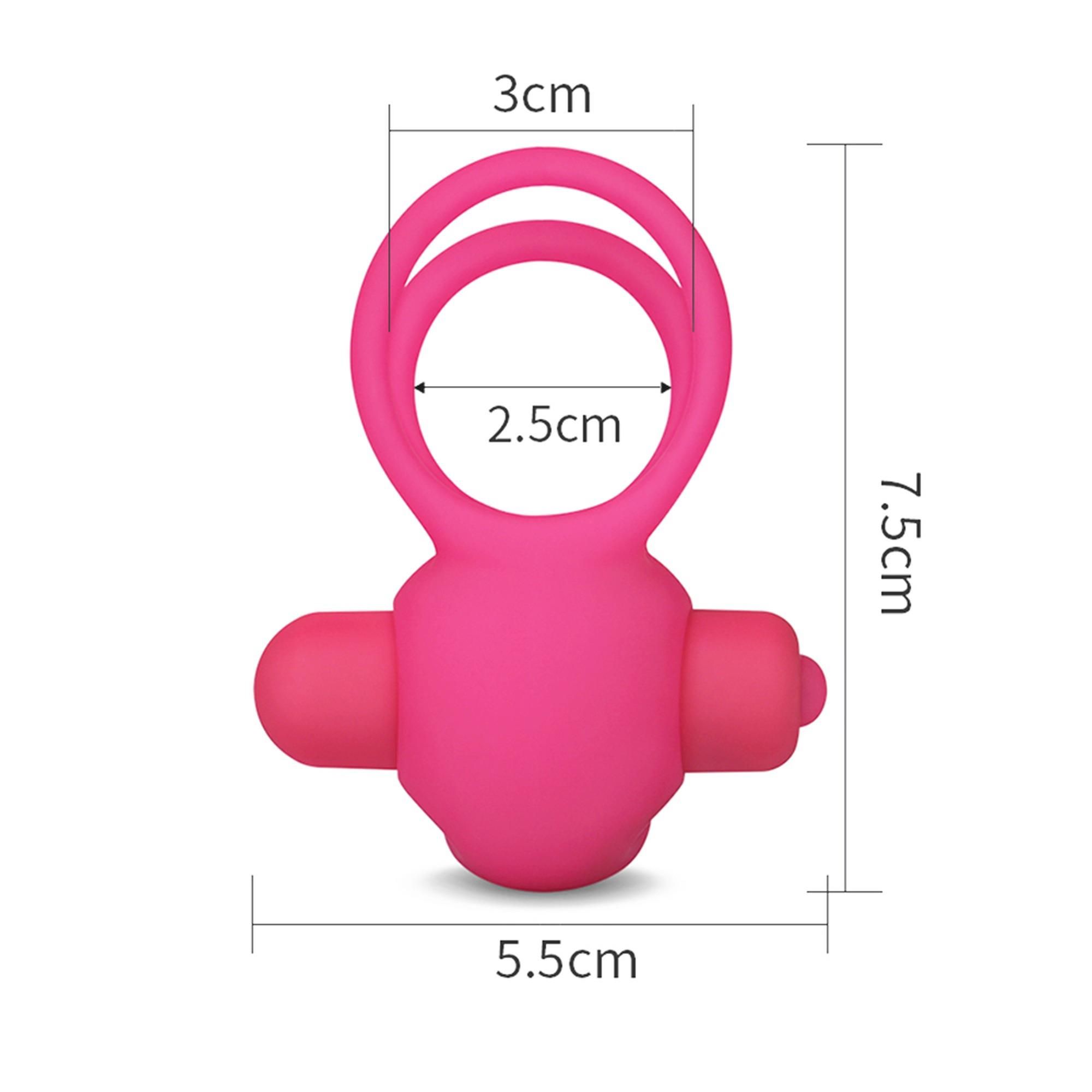 Эрекционное кольцо Lovetoy Power Clit Duo, 7.5 см (розовый)