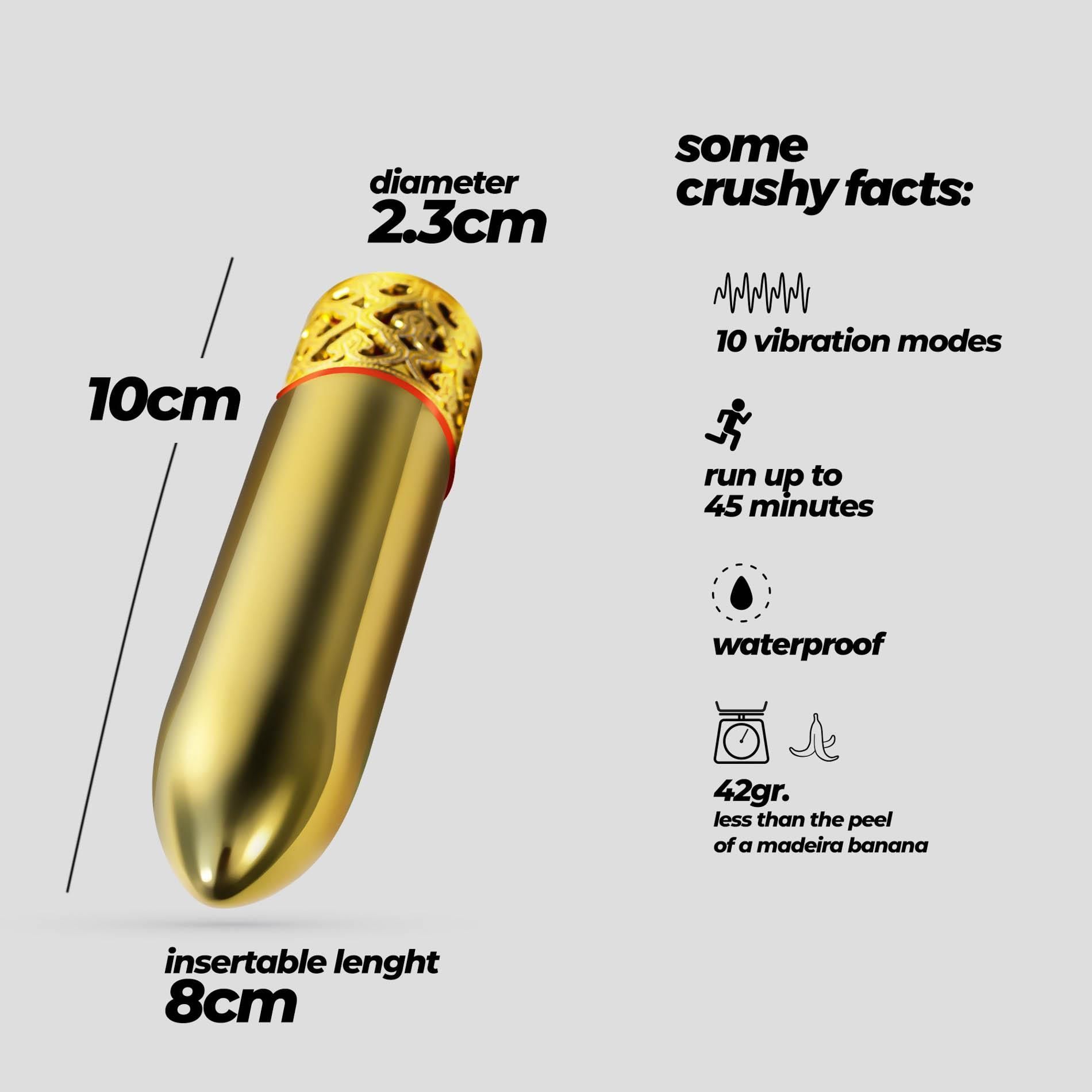 Wibrator królik Crushious Romanov, 13.3 cm (czarny)