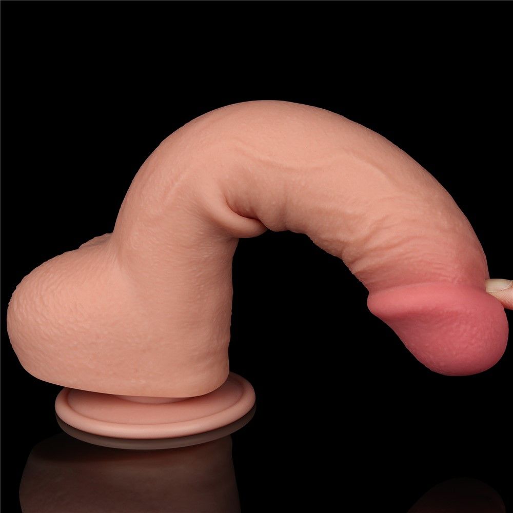 Фаллоимитатор Sliding-Skin Dual Layer Dong 9.5'', 24 см (телесный)