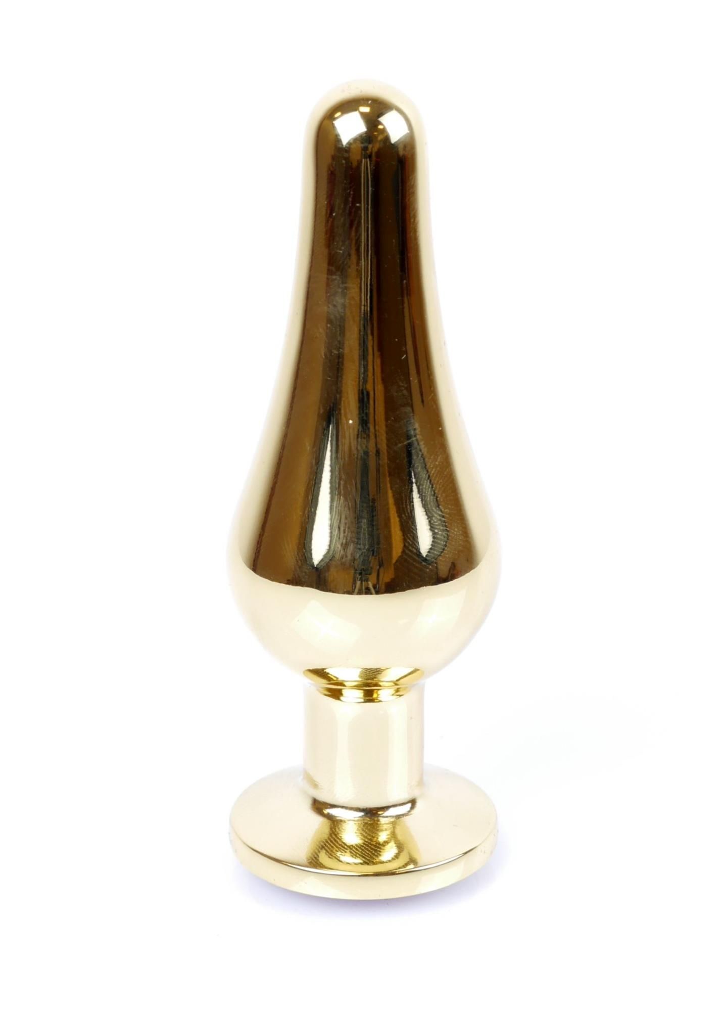 Korek analny B - seria HeavyFun Gold, 9.5 cm (przezroczysty)