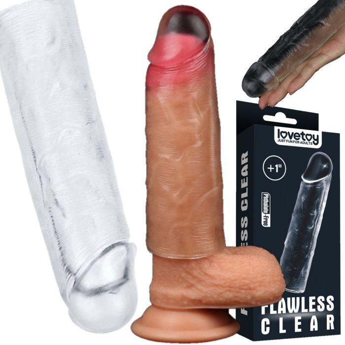 Насадка на пенис  LoveToy Add 1 Flawless, 15,5 см (прозрачный)