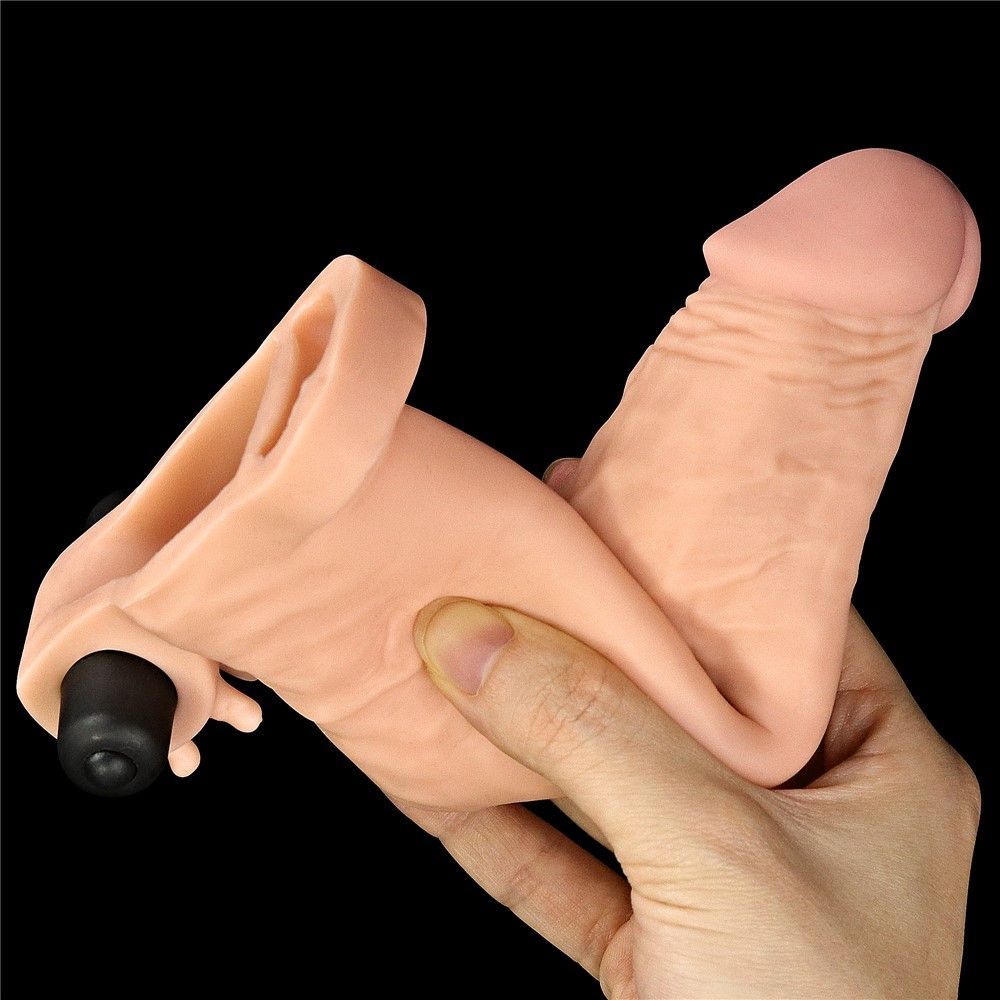 Lovetoy Add 2 Pleasure X Tender - Nakładka na penisa, W kolorze cielistym, 19 cm