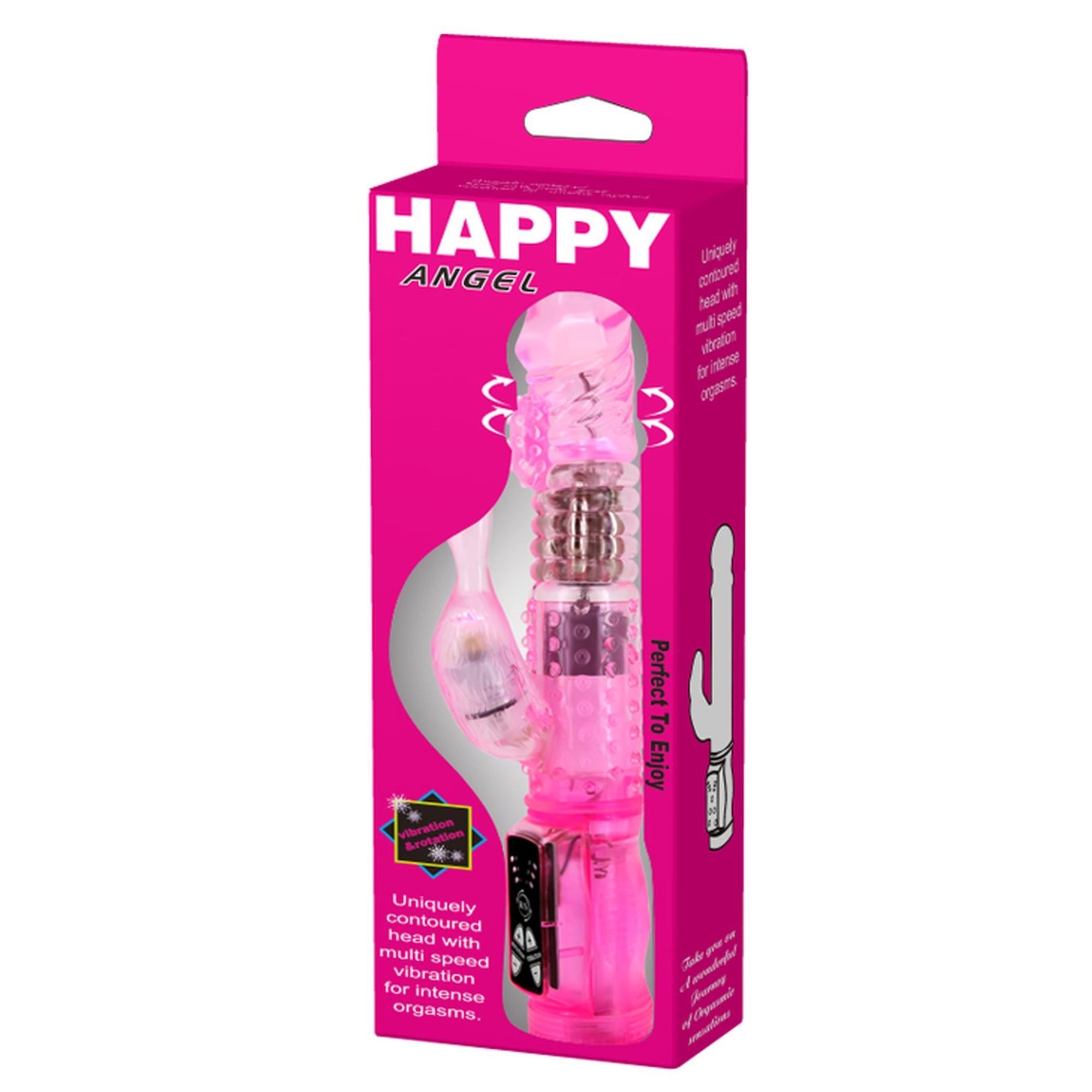 Вибратор-кролик Baile Happy Angel, 22 см (розовый)